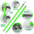 高压令克棒拉闸杆10kV伸缩绝缘杆电工防雨操作杆绿色变压器送电杆 35kV 3节4.5米 送包