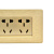 贵派（goldp）10A连体十孔金色118型(小)插座 贵雅A8-118金色系列墙壁暗装插座