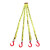 起重柔性吊带2腿4腿10吨吊装带柔性吊带组合吊索具柔性吊装带 两腿3吨2米（总承重）