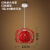 新中式鸟笼灯餐厅吊灯现代简约三头鸟笼灯创意个性过道阳台奶茶店办公室吧台灯 25CM红框+红色内罩