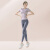 朵梵蓮（Duofanlian）专业瑜伽服套装女士短袖跑步运动上衣带胸垫气质时尚健身服高级感 670粉色短袖(带胸垫)+669-2紫灰 XL
