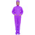 LISM工作服男紫色衣大褂女连体无尘服带口袋电子厂防尘分体 紫色分体套装含帽 XL
