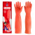 帮手仕手套 BSS-HY013 特长加厚型乳胶手套 防水耐磨防滑  45cm粉红色 L号 10副/捆