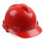 梅思安（MSA）V-Gard PE标准型一指键帽衬 V型无孔安全帽施工建筑工地防撞头盔 红色