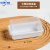 中环力安 三明治包装盒透明一次性打包盒子 半块吸塑盒 100套
