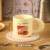 YUYOU可爱陶瓷马克杯卡通大容量办公室家用情侣咖啡杯早餐牛奶杯漱口杯 蓝色 401-500ml