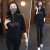 慕之美运动套装女春秋新款时尚美式早秋装卫衣洋气减龄跑步休闲服两件套 3606黑色 L(建议85-108斤)