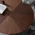 可纳月半圆餐桌椅组合北美黑胡桃木意式极简大理石岩板实木大圆桌Z 【黑胡桃木台面】1.35米圆桌