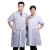 者也（ZYE）  短袖白大褂 实验室白大衣男女半袖护士服药店美容工作服隔离衣夏季 加厚款 3XL