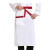 劳保佳 厨师服 透气厨师服工衣制服红色黑带（半身）均码