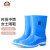 上海牌雨鞋女士中筒舒适PVC耐磨防滑防汛劳保工业防护耐腐蚀耐酸碱食品加工鞋SH559 蓝色 38