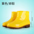 安先达雨鞋 短筒水鞋 户外防滑胶鞋 耐磨雨靴 洗车雨靴 黄色 39 