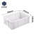 正奇谊 加厚周转箱 零件盒 长方形塑料箱物流箱 整理箱 白色 455-160箱外尺寸500*345*165mm