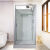 长方形整体浴室一体式钢化玻璃隔断洗澡间沐浴房卫生间 80*120黑色左群 不含蒸汽
