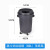 圆形垃圾桶大号80L带轮商用塑料带盖物业120升户外垃圾箱定制 120L漏斗式垃圾桶(带底座)