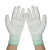 薄款手套劳保工作耐磨尼龙涂指涂掌手套浸胶涂胶透气手套 白色涂指(12双装) M