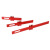 鸣驰 木工多功能划线尺 铝合金高度测量T型尺红色木工划线器测量尺 红色三件套划线尺/2套 
