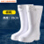 EVA泡沫雨靴子男女高筒防水雨鞋水靴厨房防滑耐油靴冬季加绒 加棉 白色高筒水靴. 37