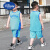 迪士尼（Disney）男童夏季背心短裤套装加肥宽松篮球服中大童男装速干衣运动两件套 浅蓝色背心球服套装 150cm