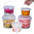 奶茶水果捞月饼打包桶糖水桶塑料桶透明小桶有盖密封桶冰粉打包盒 5L-密封易开-白色*2个
