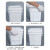 加厚方形密封桶正方形塑料桶5L透明桶带盖手提高端涂料大口径水桶 10L-正方形桶-透明