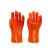 东亚手套  807 颗粒防滑剥皮手套 橘/红色随机发货 （适合女士） 1双 M