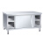 04不锈钢作台厨房操作台储物柜切菜台桌子带拉门案板商用专用 04组装款0*0*0cm单通