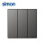 西蒙（SIMON） 开关插座面板M3系列荧光灰色家用86型暗装面板墙壁电源清单报价 三开单控