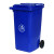 安大侠 垃圾桶大号加厚塑料带盖带轮 户外商用厨房物业小区环卫环保垃圾箱  蓝色120L