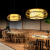 朗丽华中式餐厅饭店包间竹编吊灯创意个性大厅火锅店包厢餐饮竹艺带射灯 直径80CM带三个射灯