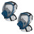 海固 呼吸防护面具全面罩防尘喷漆化工用（不含过滤件） HG-800全面罩宝蓝灰色-硅胶