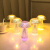 2023新款跨境创意水晶蘑菇水母台灯装饰氛围灯床头小夜灯 暖色两个