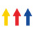 程篇管道流向箭头标识贴介质流向指示色环标示反光膜材质箭头导向提示10个装黄色6*12cm