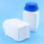 动力瓦特 大口样品瓶 化工试剂瓶 广口密封塑料方瓶 500ml乳白色(配蓝色盖)1个 