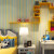 爱柏（AIBO）彩色条纹壁纸奶茶店幼儿园墙面装修温馨卡通儿童房卧室客厅墙纸 26808淡蓝色无纺布条纹