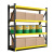 虎牌 货架 轻型200*150*60cm四层主架黑黄色 仓库超市钢制货物储物架子存储设备