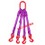 成套起重吊装吊绳柔性吊装带绳行车吊车组合索具工具吊具 两腿5吨2米(柔性成套)