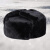 英格杰家 冬季保安帽户外巡逻安保门卫防风护耳保暖雷锋帽 黑色银色帽徽款 二号（56到57） 