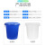 大号垃圾桶带盖户外家用特大号商用厨房无盖圆桶环卫潲水桶带轮子 150升蓝色有盖（加厚款）