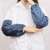 沃科博 静电袖套无尘洁净净化防尘防污袖套静电衣袖防护袖套 蓝色六段长度（35cm）