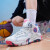 疾步（JIBU）篮球鞋男女防滑耐磨减震实战轻便软底学生网面透气运动鞋中帮战靴 白兰红 39