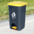 87升大号脚踏垃圾桶带盖户外环卫学校商用幼儿园分类垃圾箱楼道 灰桶灰盖 87L加厚款