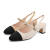 森达（SENDA）时尚法式玛丽珍女夏季新商场同款仙女风粗跟凉鞋SCT01BH3 杏色 36