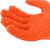 海斯迪克 颗粒止滑手套 耐磨耐油 棉毛浸塑手套 虎口加固 防滑手套HK-5019 橘色1双