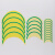 冰禹 压力表标识贴 仪表表盘三色防水反光标签贴纸 绿色直径10cm半圆 1条 BYlj-271