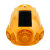 FSMZ太阳能带风扇的安全帽内置空调制冷工地头盔夏防晒遮充电降温帽子 黄色9000双风扇-空调带充电器
