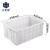 正奇谊 加厚周转箱零件盒 长方形塑料箱物流整理箱 可加盖子白色575-250箱640*430*260