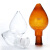棕色梨形烧瓶 玻璃鸡心瓶 加厚耐高温尖底展示瓶蒸发仪旋蒸瓶50ml 透明【5ml】14*23#