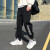 阿迪达斯 （adidas）裤子男裤运动裤秋季运动型格针织长裤宽松卫裤休闲裤  L 黑色DX3686 小脚收口  S