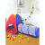 儿童帐篷室内外玩具游戏屋公主宝宝过家家女孩折叠小房子海洋球池 紫色圆点三件套-FP